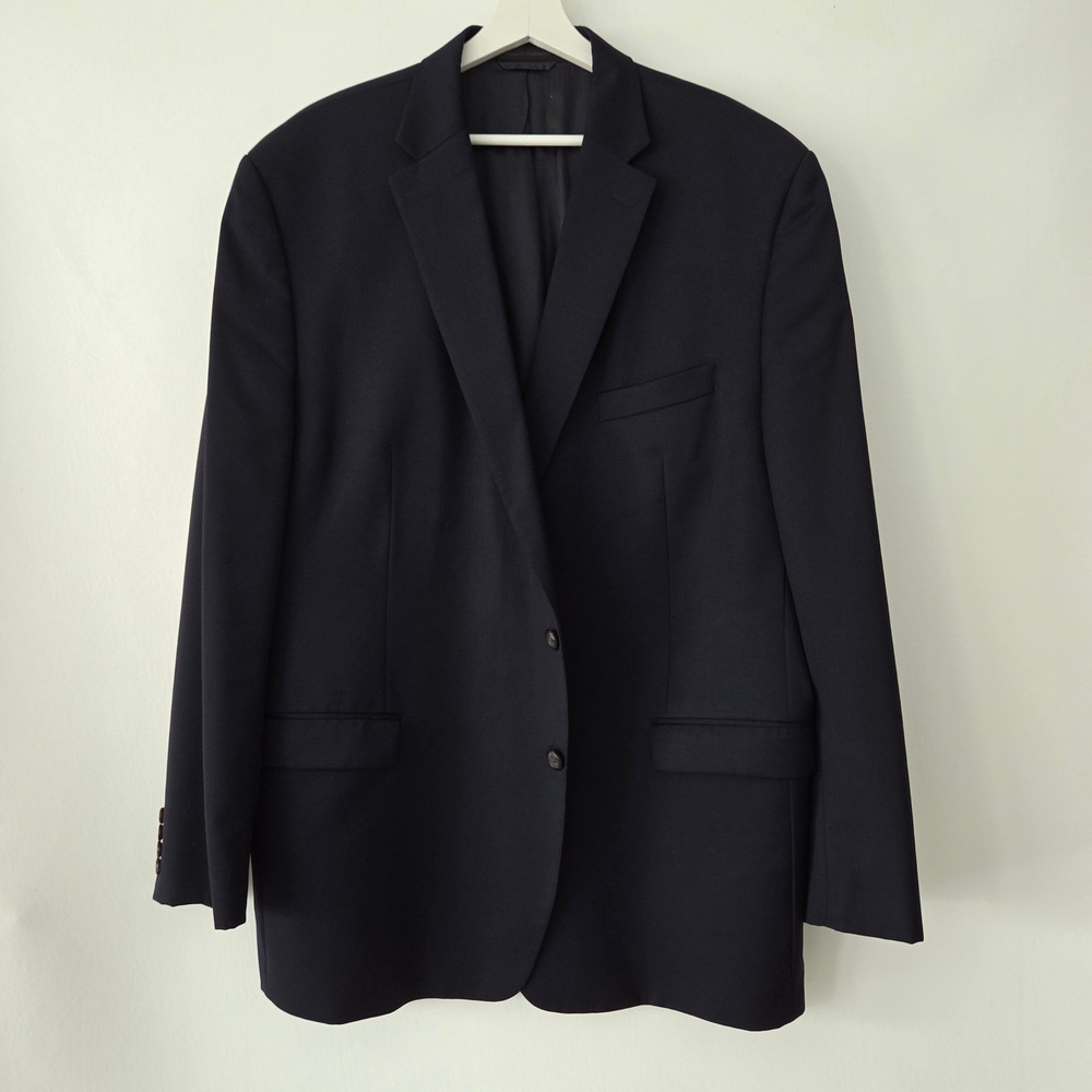 Lauren Ralph Lauren Blazer Navy Blue 100% Wool Sport Coat Mens‎ 50 L